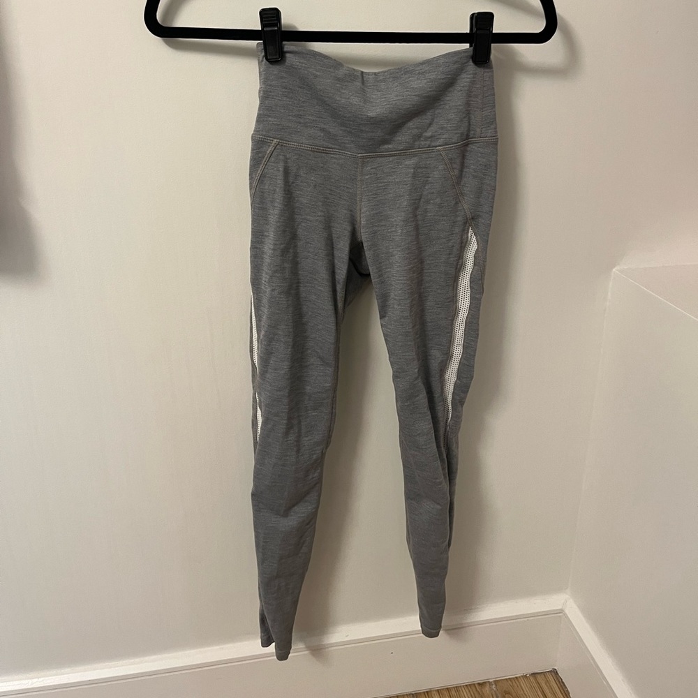 Athleta Grey White Leggings